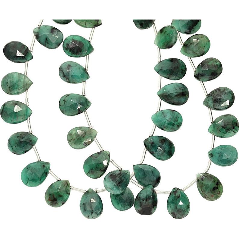 Raw Emerald Beads for Jewelry Making
