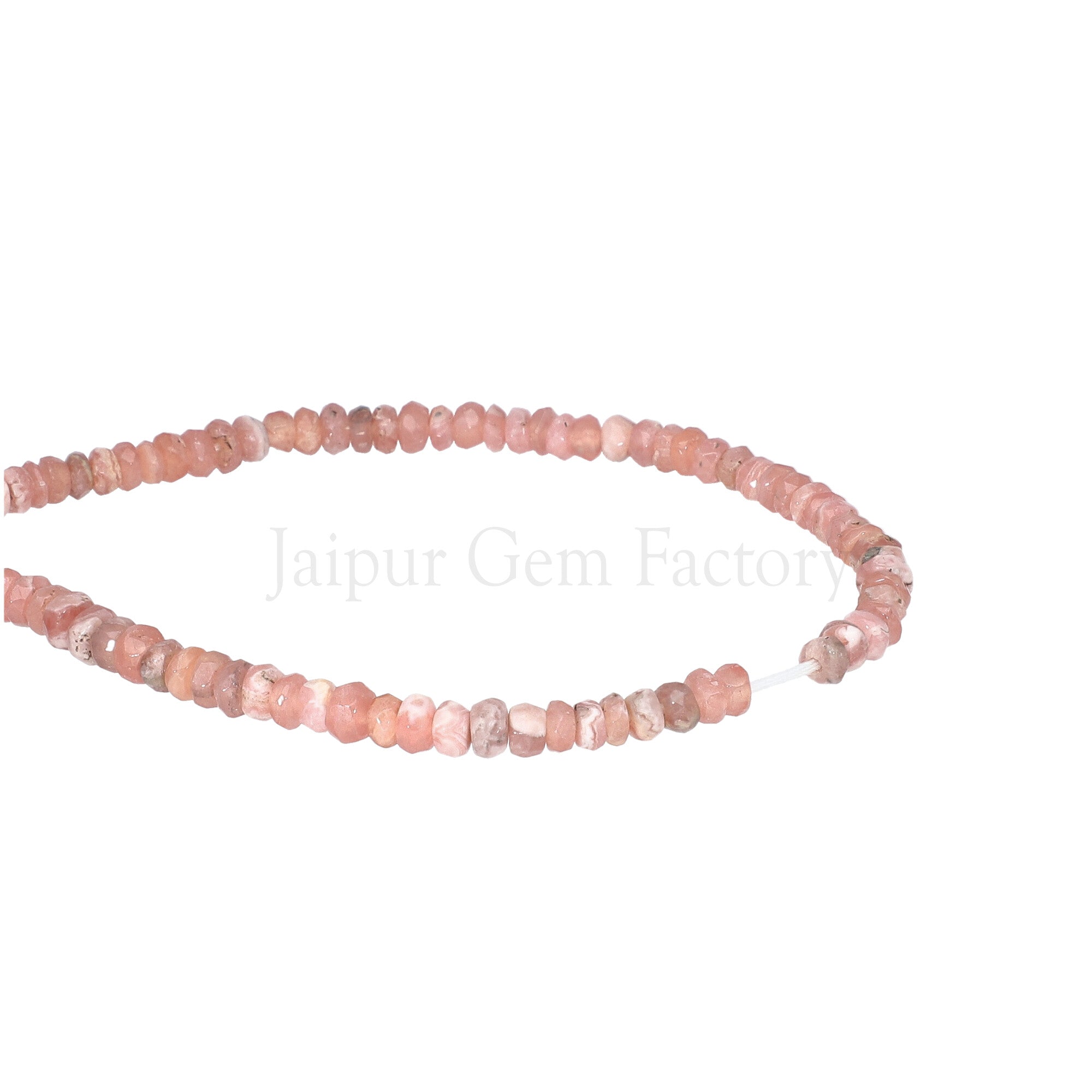 Rhodochrosite 4 To 5 MM Faceted Rondelle Shape Beads Strand