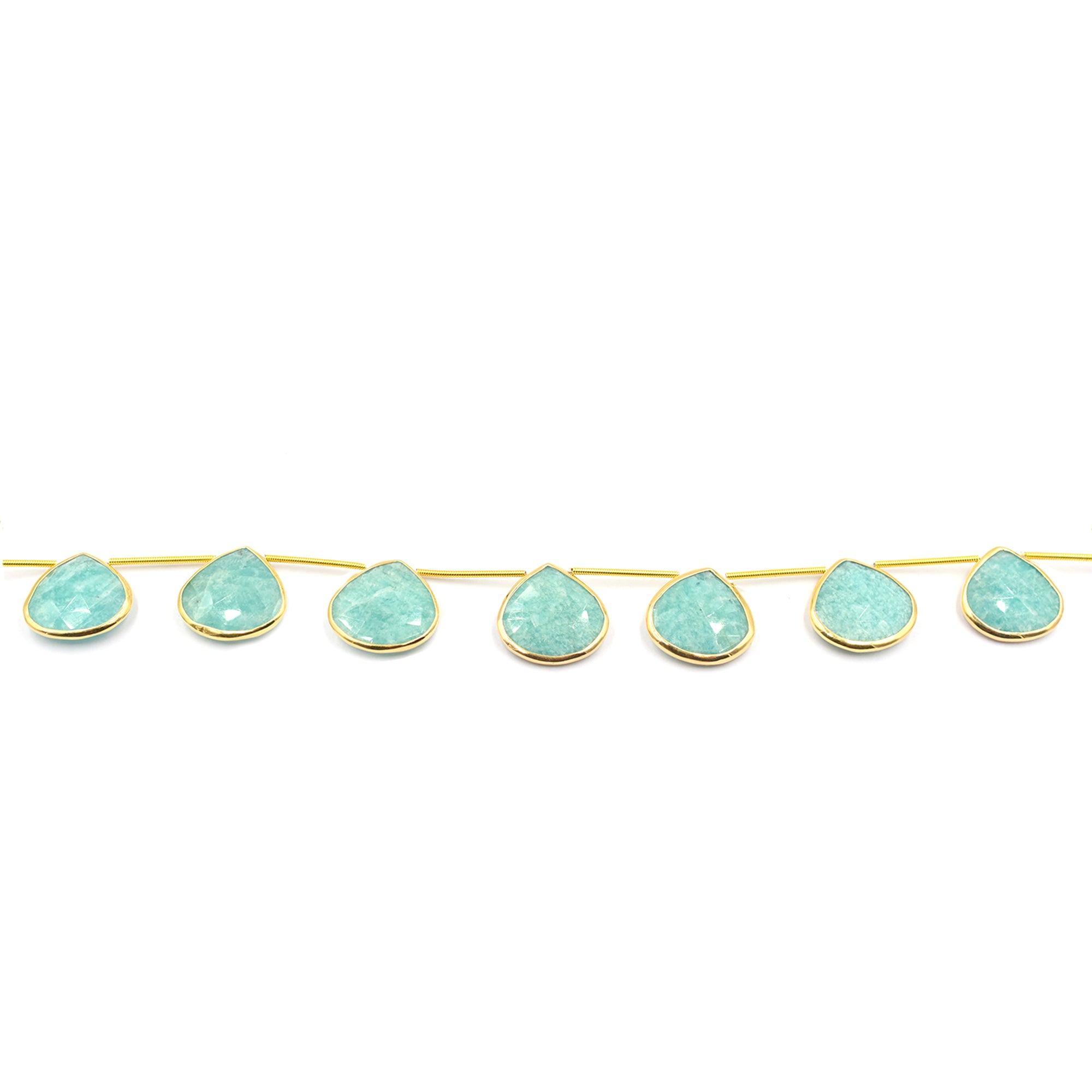 Wholesale Amazonite Gems Heart Beads
