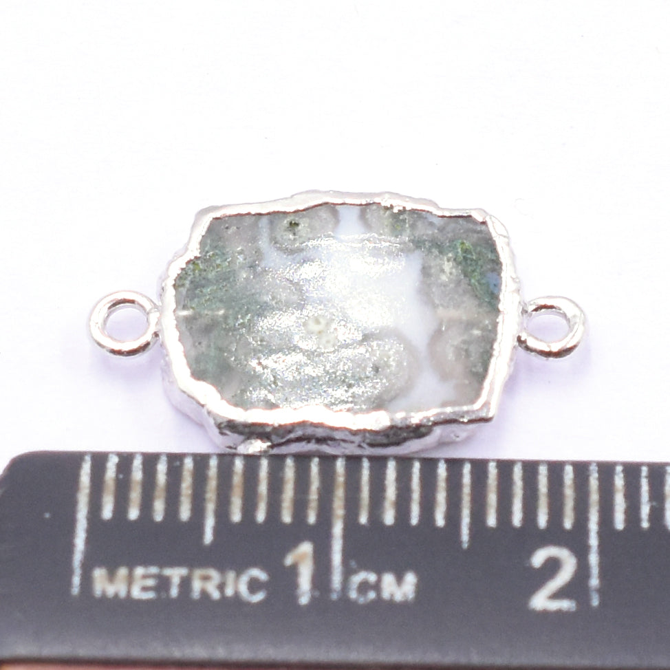 Wholesale Moss Agate Stone Connector Beads

