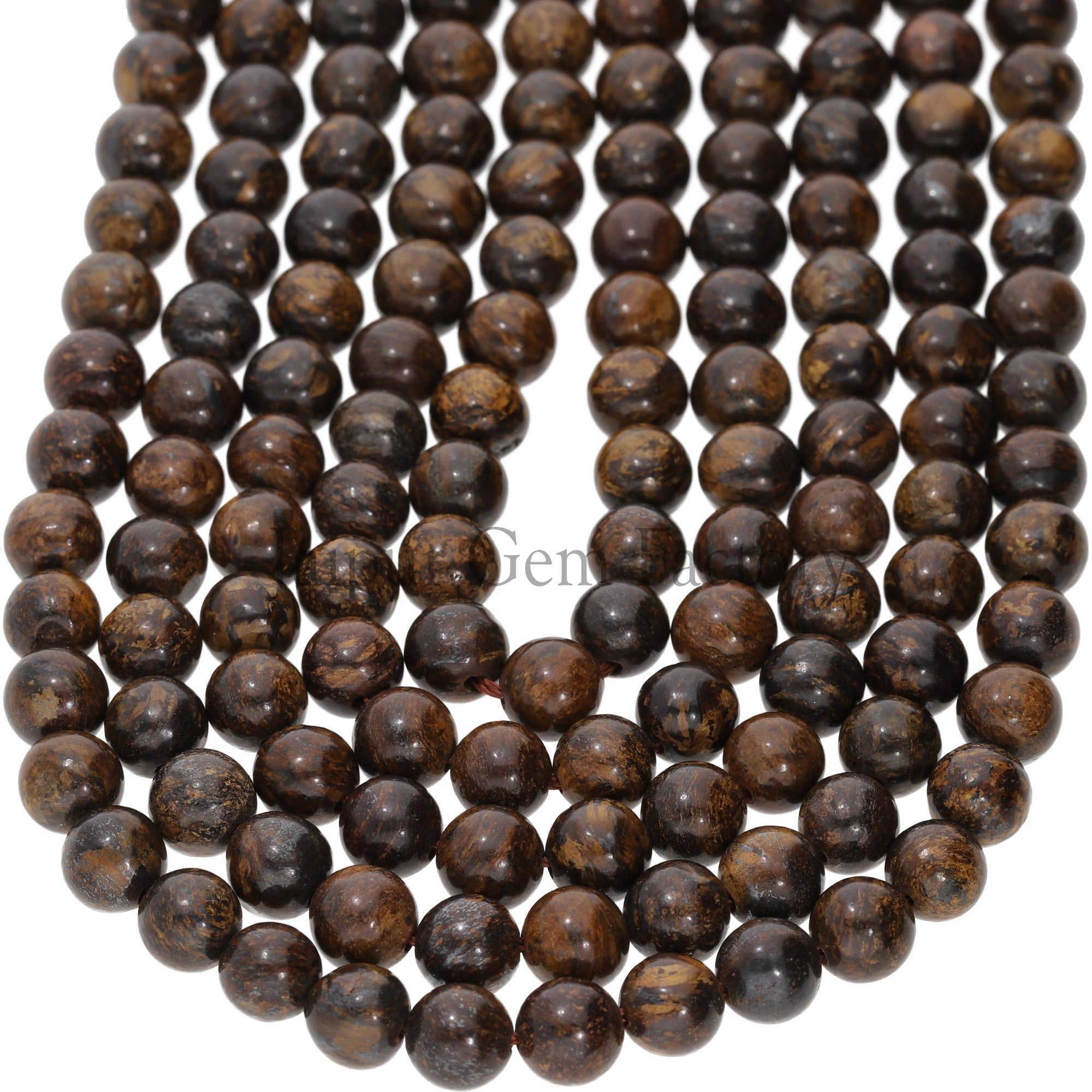 Bronzite 6.5 MM Smooth Round Shape Beads Strand