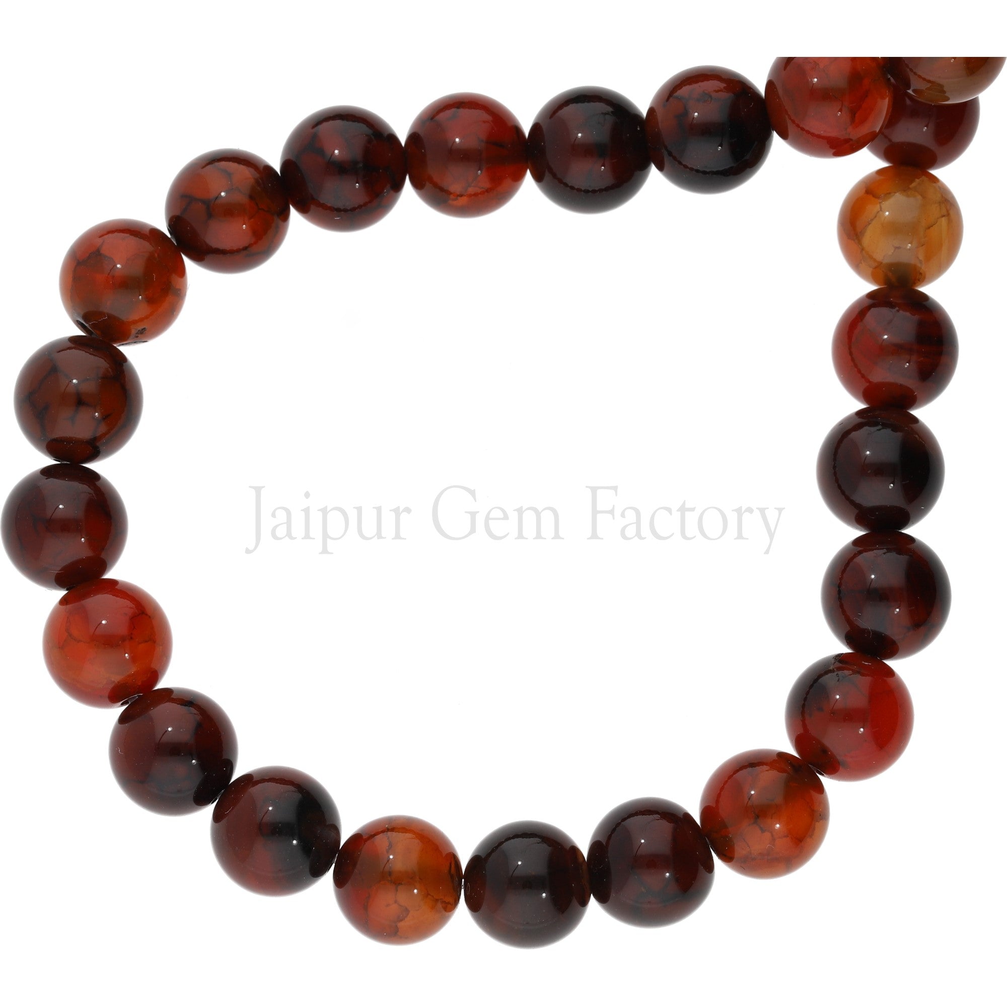 Cracked Agate 10 MM Smooth Round Shape Beads Strand
