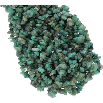 Raw Emerald 4 To 5 MM Natural Emerald Chips Beads Strand