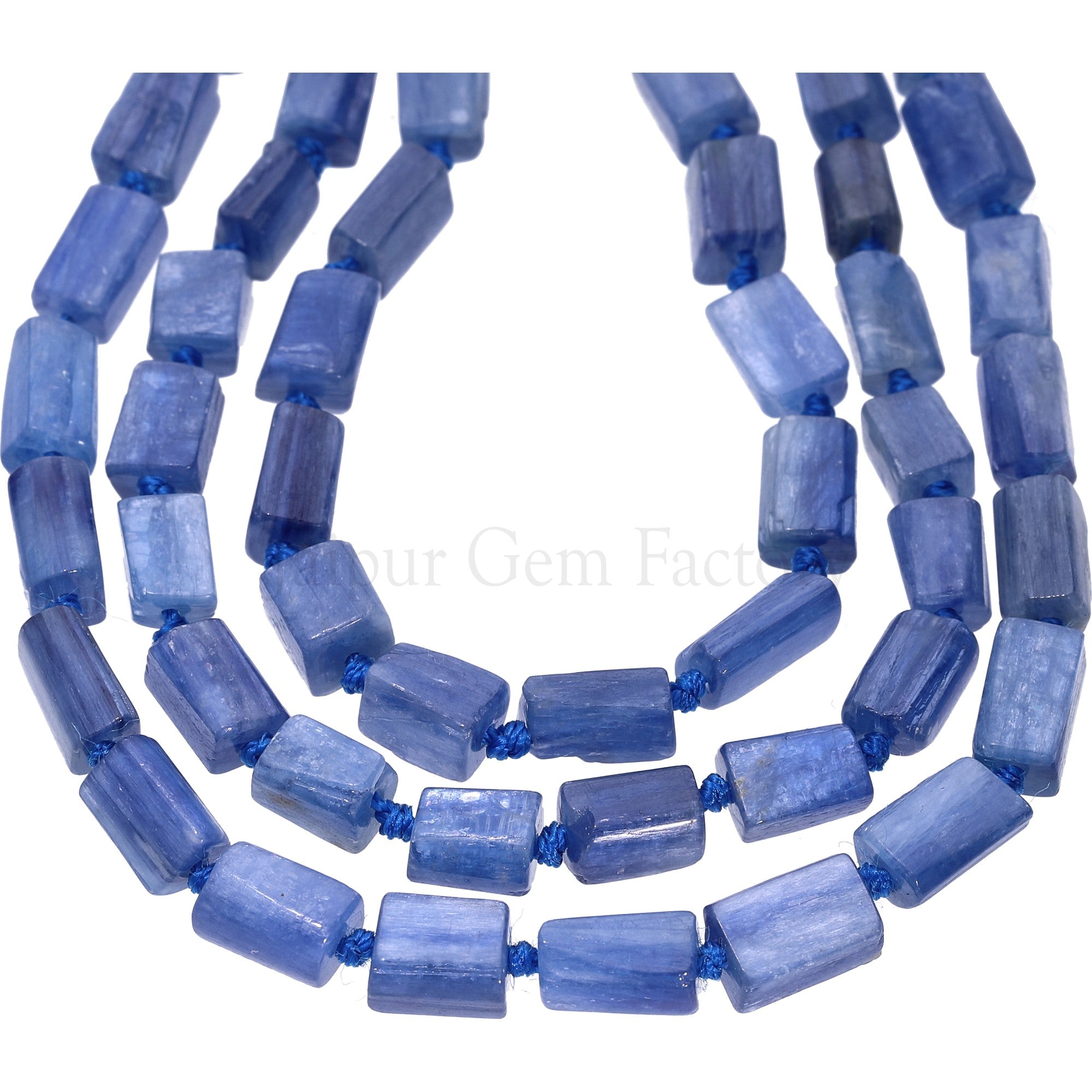 Blue kyanite 9X7 MM Smooth Nugget Rectangle Shape Beads Strand