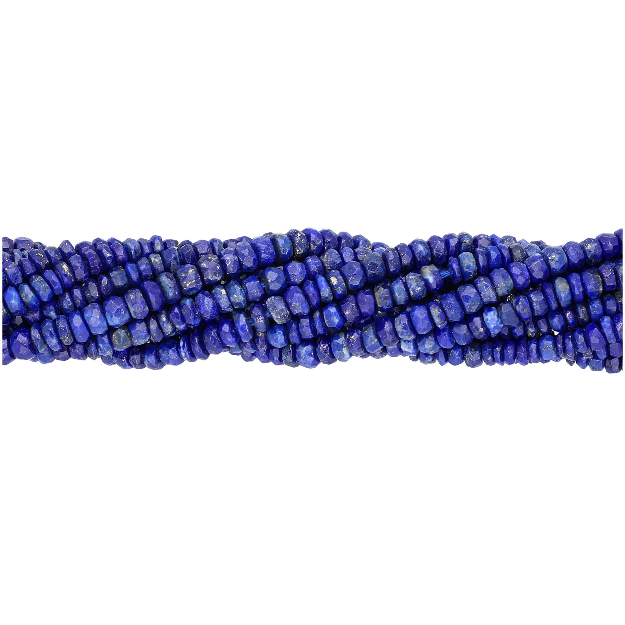 Lapis Lazuli 4 To 4.5 MM Faceted Rondelle Shape Beads Strand 1mm Drill