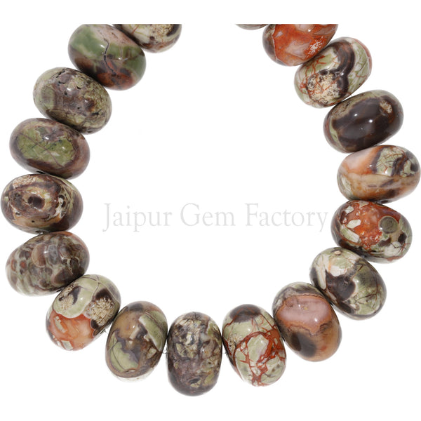 Opalite Jasper 16 MM Smooth Rondelle Shape Beads Strand